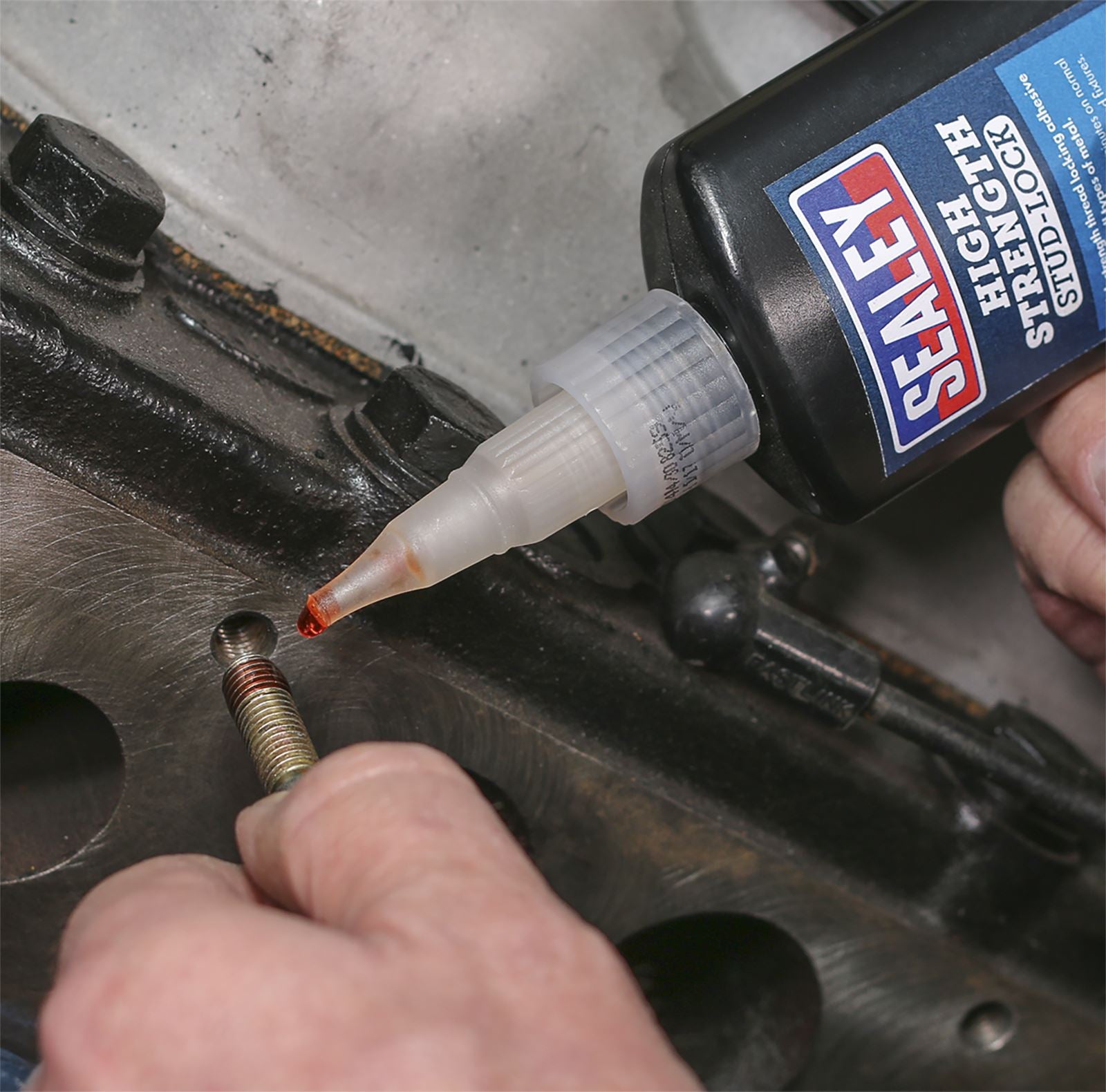 Sealey Stud Lock High Strength 50ml Metal Fixing Glue Adhesive