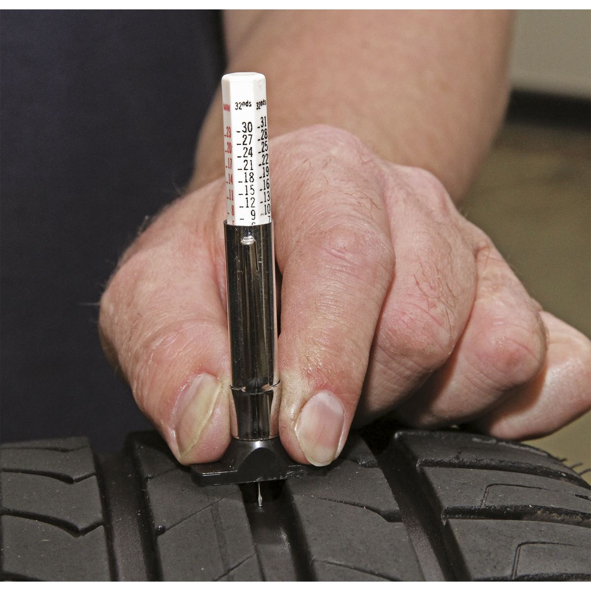 Sealey Tyre Tread Depth Gauge - Pocket Type