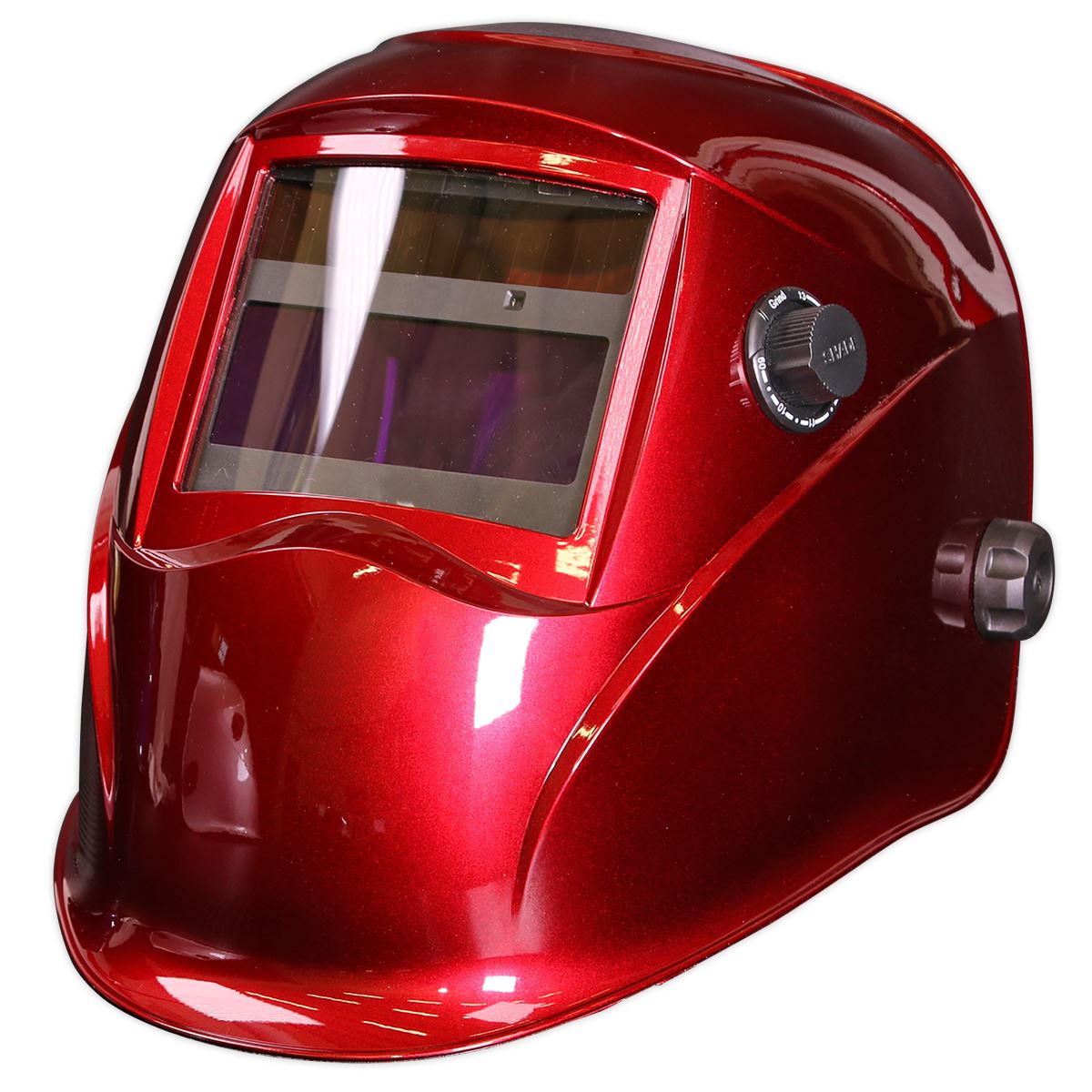 Sealey Welding Helmet Auto Darkening - Shade 9-13 - Red