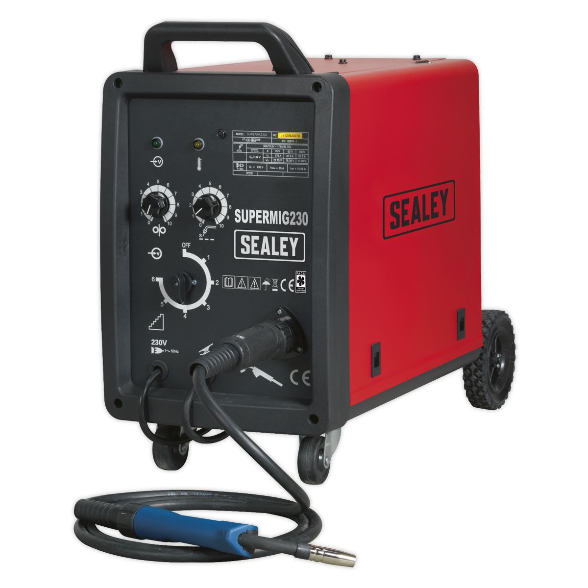 Sealey Professional MIG Welder 230A 230V with Binzel® Euro Torch