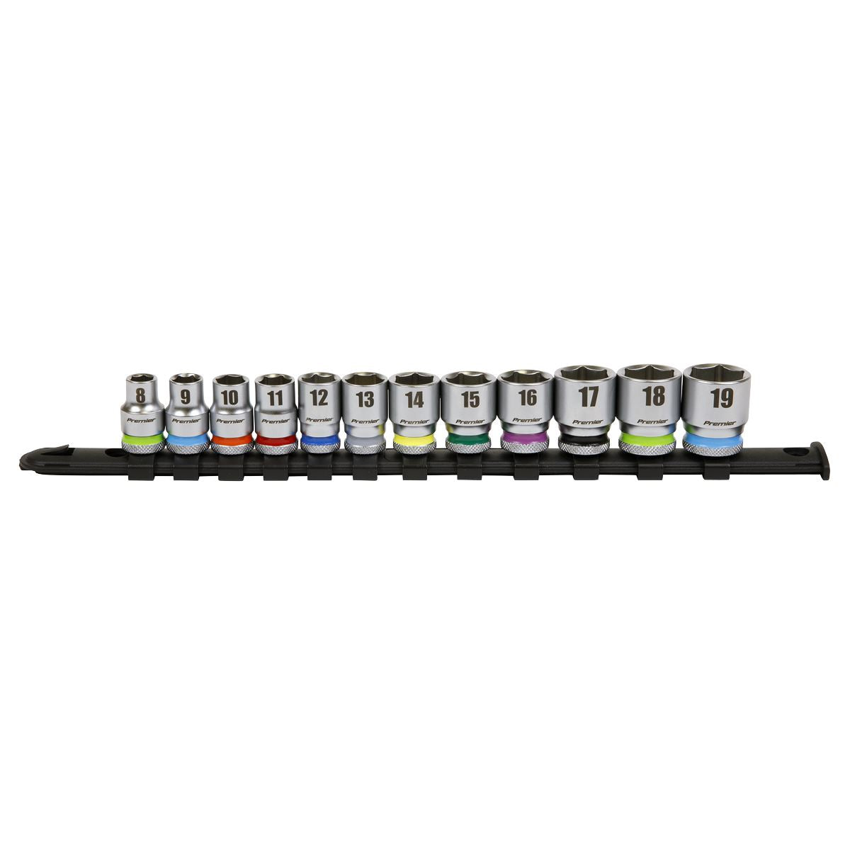 Sealey Premier Platinum Socket Set 12pc 3/8"Sq Drive WallDrive® Metric