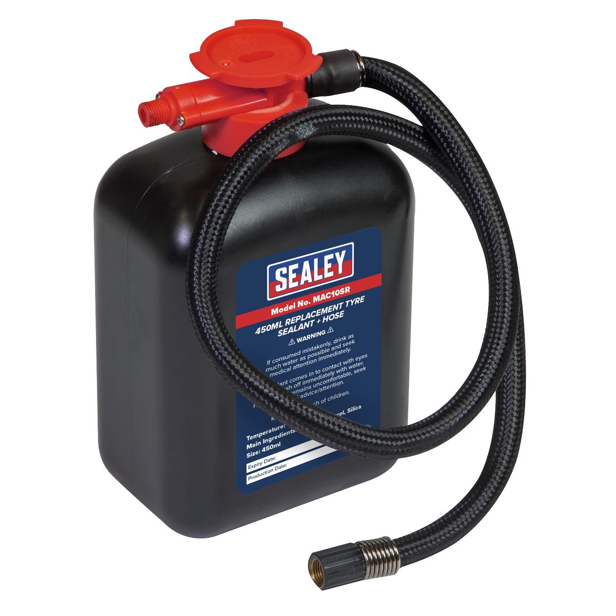 Sealey Replacement Tyre Sealant 450ml & Hose