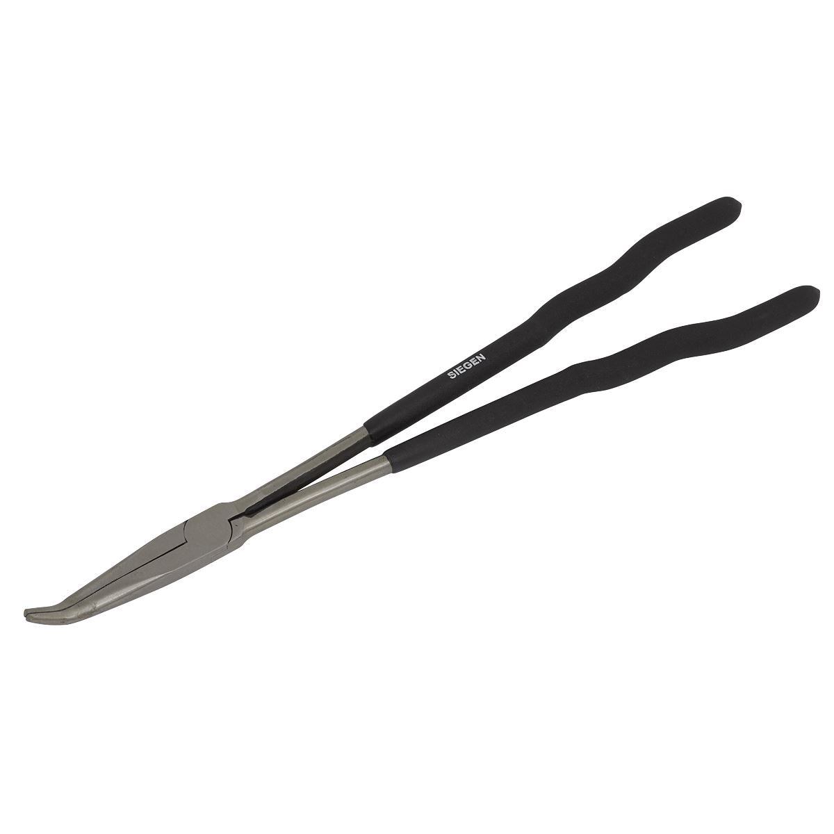 Siegen by Sealey Needle Nose Pliers Extra-Long 400mm 45°