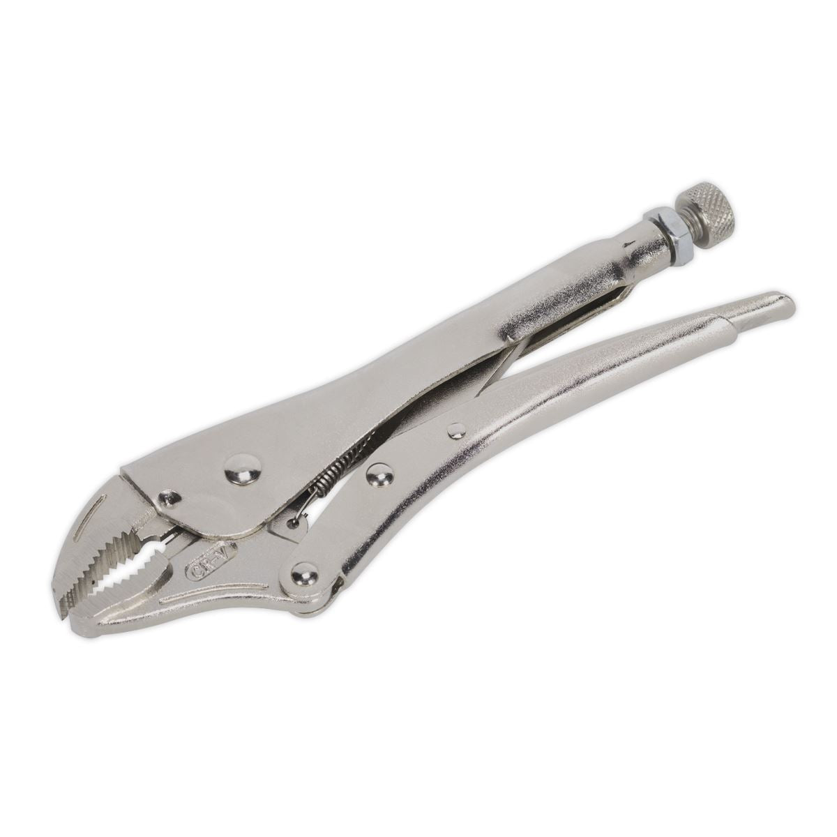 Sealey Premier Locking Pliers Curved Jaws 225mm 0-47mm Capacity
