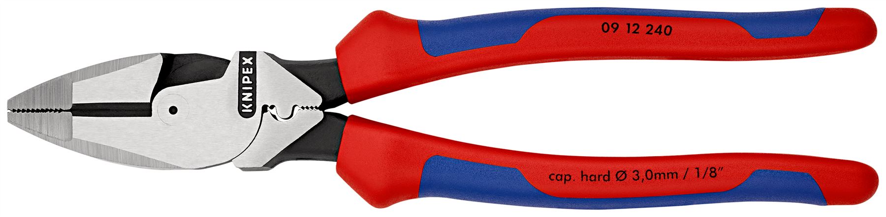 Knipex Linemans Pliers American Style 240mm Multi Component Grips 09 12 240