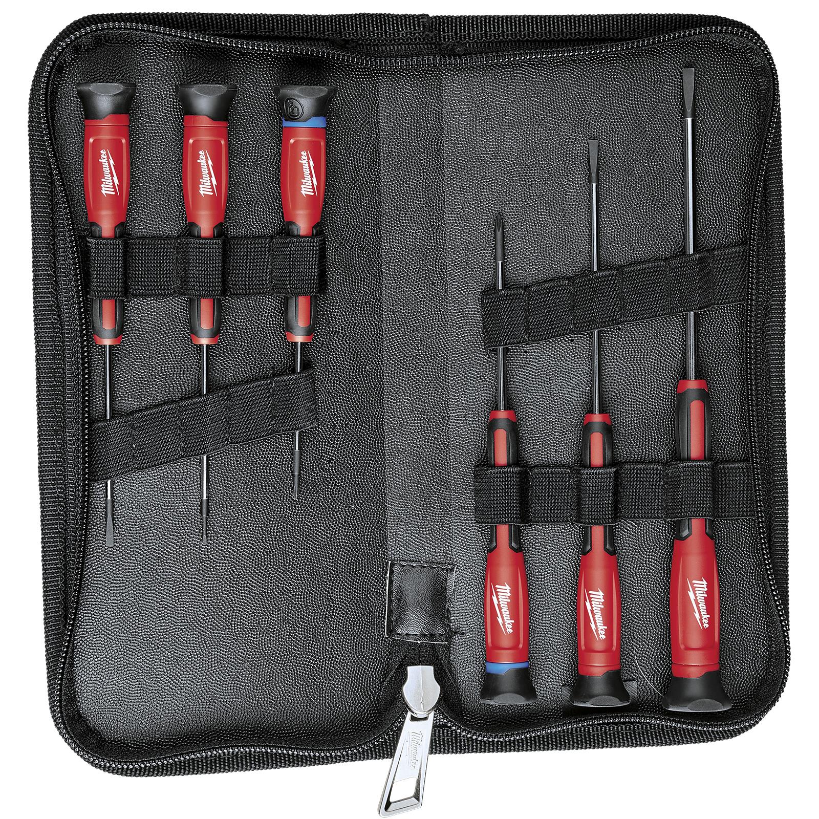 Milwaukee Precision Screwdriver Set 6 Piece Phillips Slotted