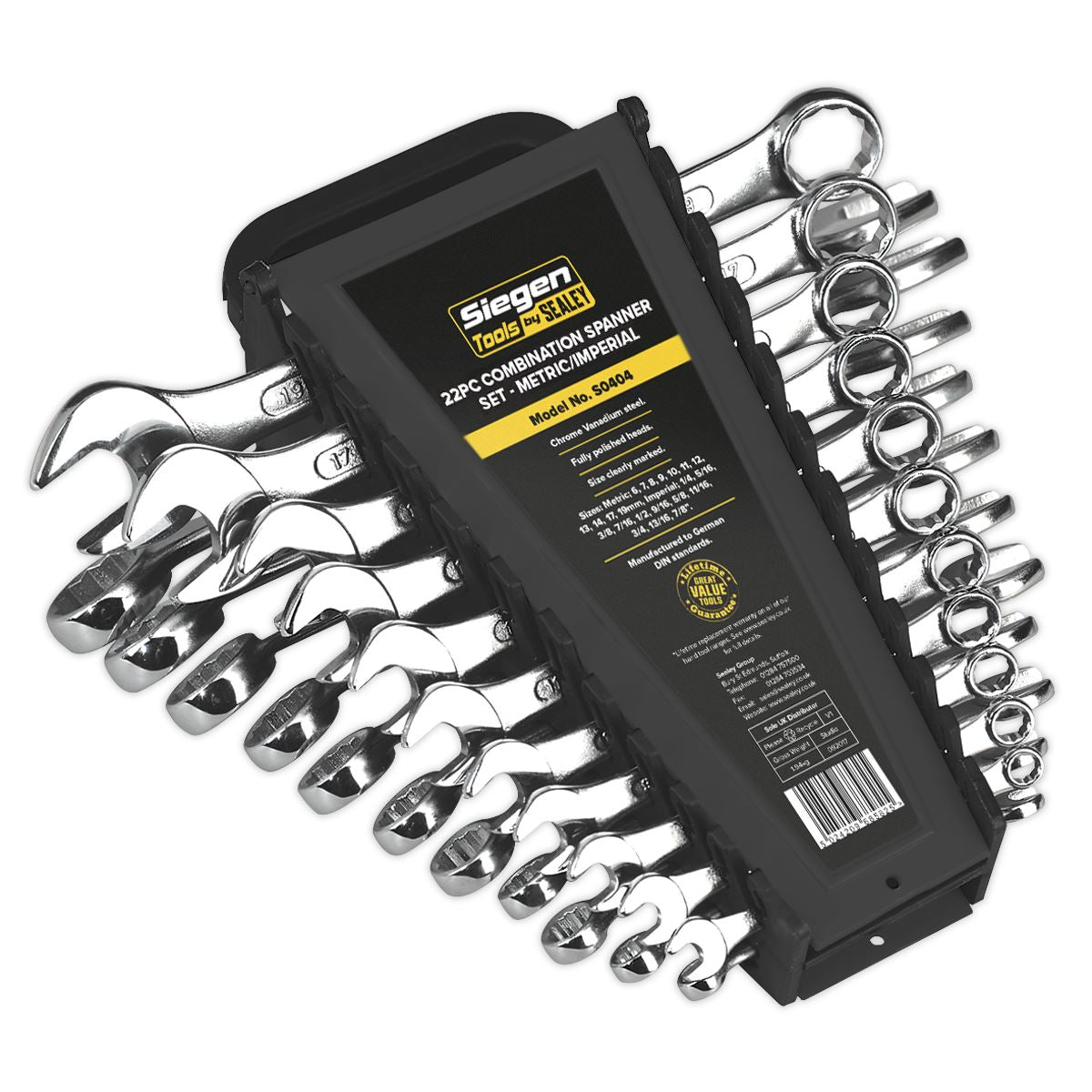 Siegen by Sealey Combination Spanner Set 22pc Metric/Imperial