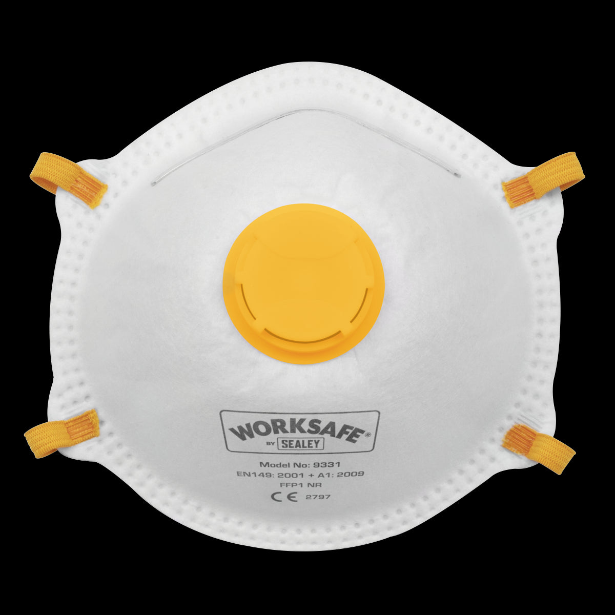 Worksafe by Sealey Cup Mask Valved FFP1 - Pack of 3