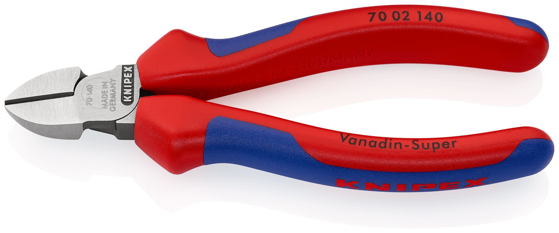 Knipex Diagonal Side Cutting Pliers 140mm Multi Component Grips 70 02 140
