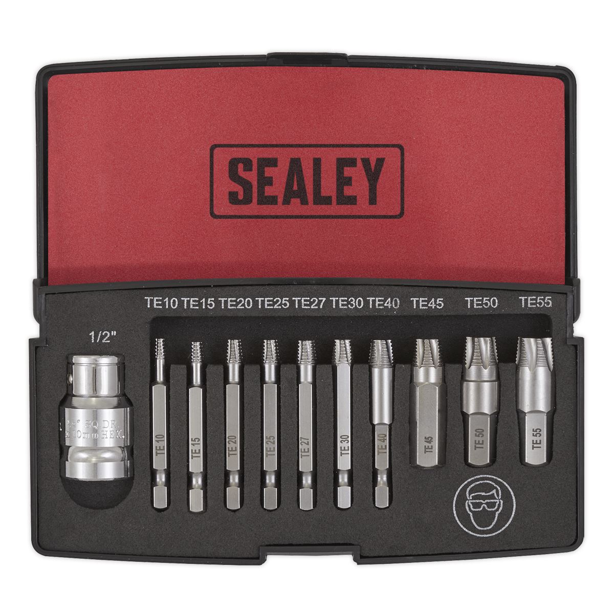Sealey 11 Piece Trx-Star Fitting Screw Extractor Set E10-E55