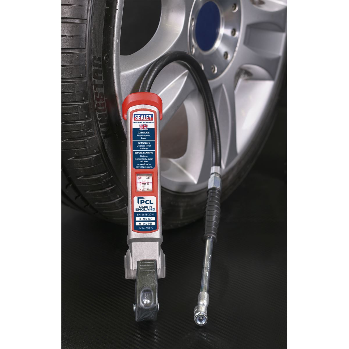 PCL Professional Tyre Inflator with Twin Push-On Connector