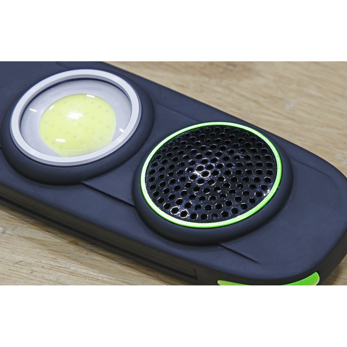 Sealey Rechargeable Torch with Wireless Speaker 10W COB LED - Display Box of 10