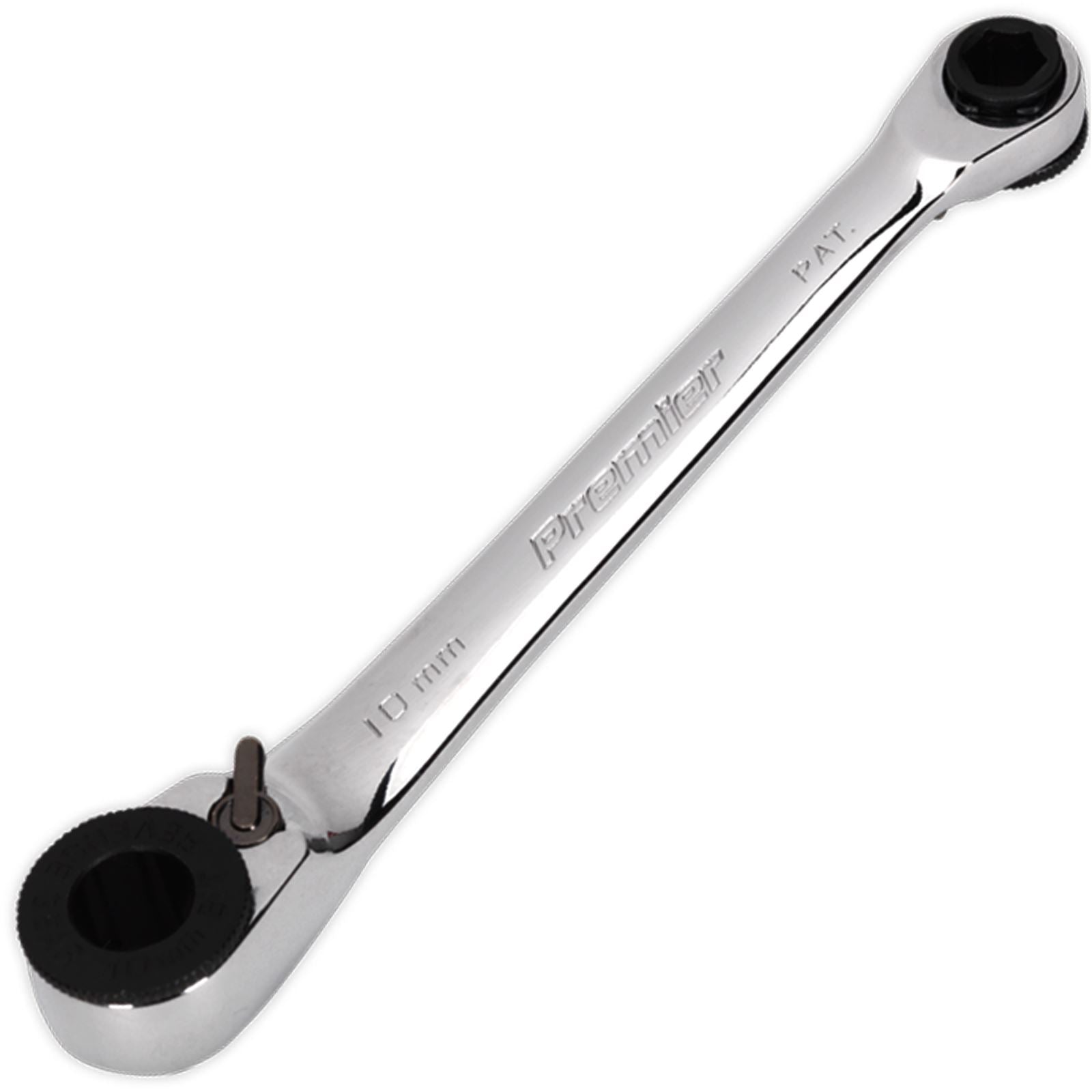 Sealey 1/4" Hex x 10mm Hex Reversible Ratchet Spanner 72 Tooth