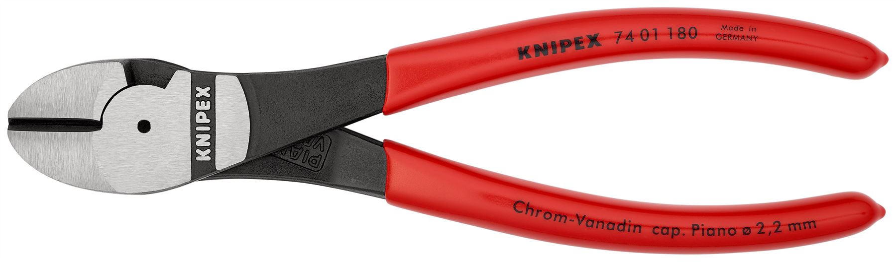 Knipex High Leverage Diagonal Side Cutting Pliers 180mm 74 01 180