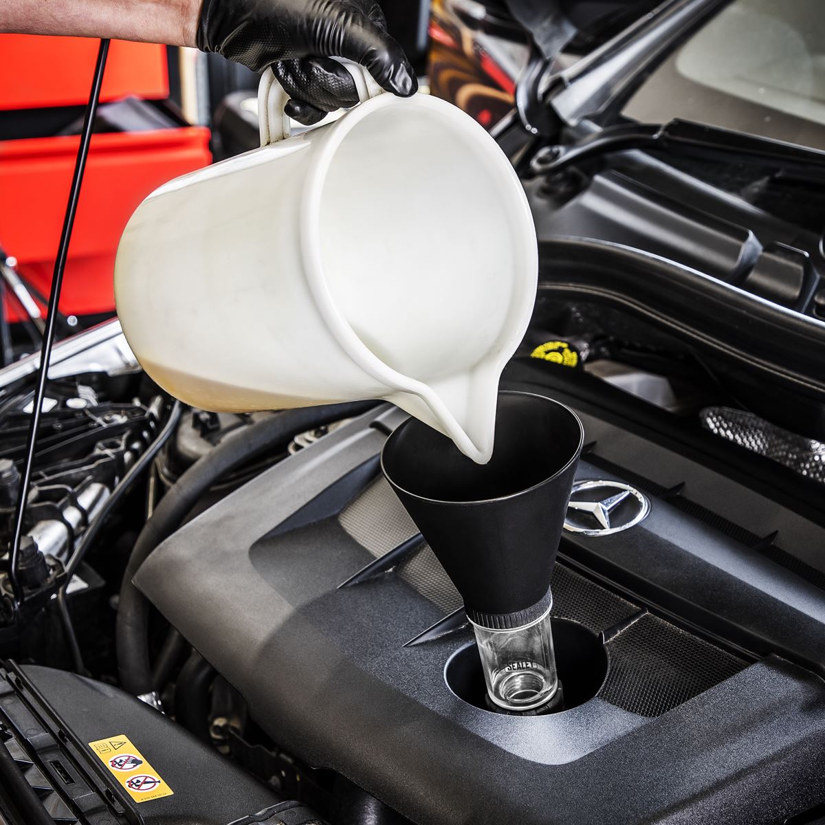 Sealey Engine Oil Funnel Set 4pc  - BMW, Mercedes-Benz