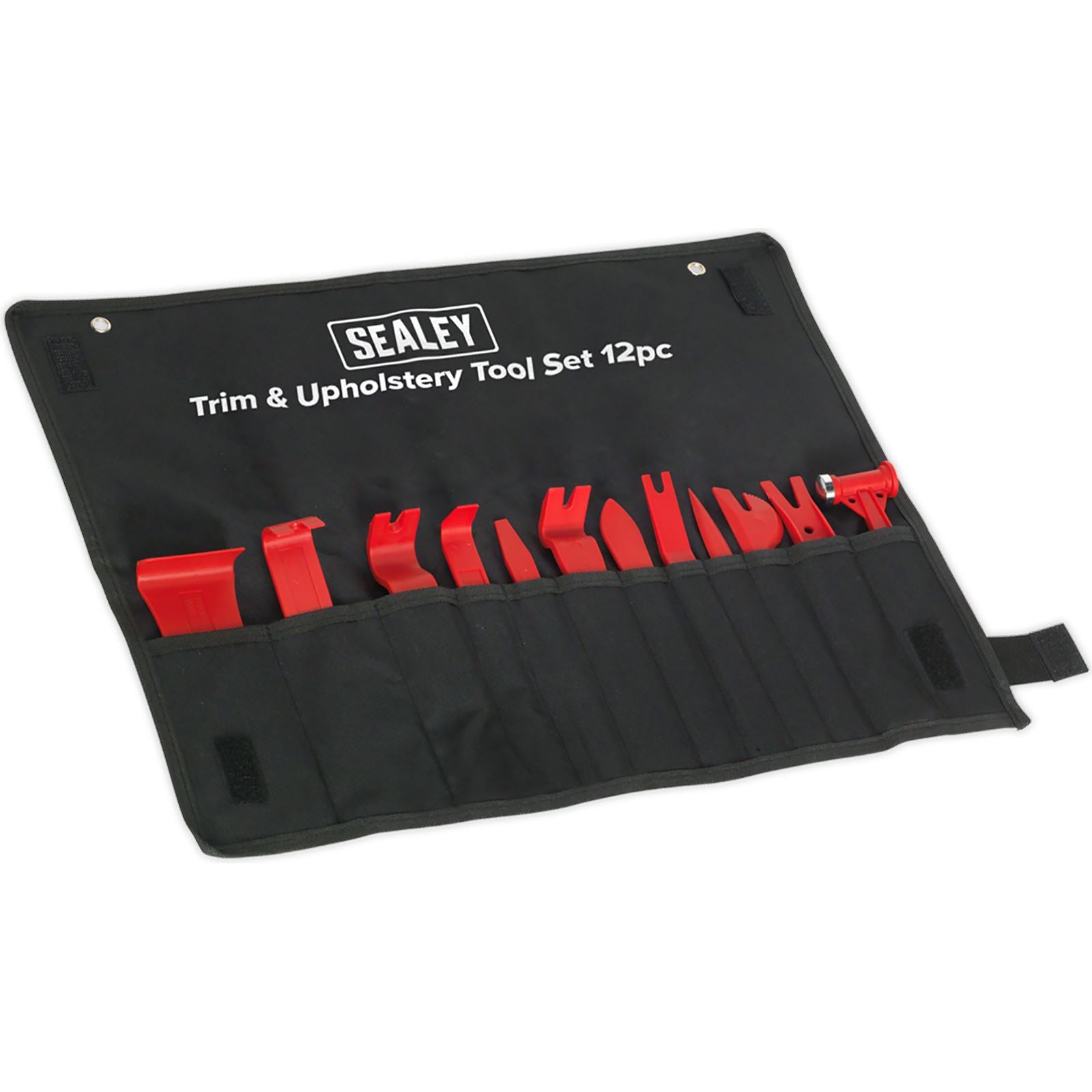 Sealey 12 Piece Trim and Upholstery Tool Set in Tool Roll Trim Hammer Panel Removal