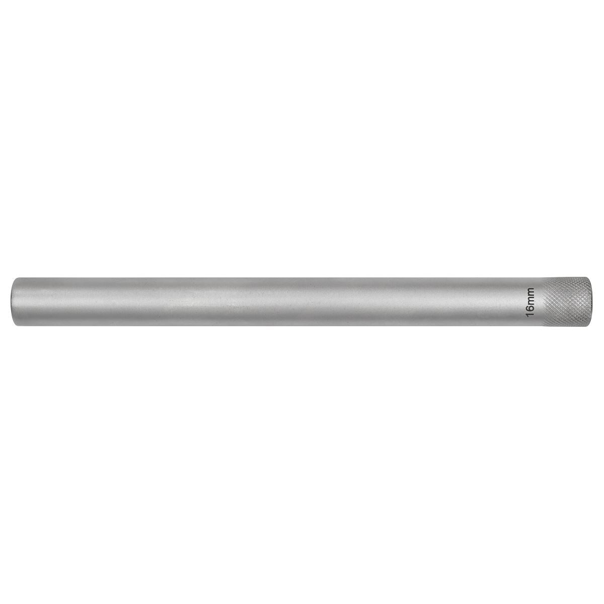 Sealey Spark Plug Socket 16mm 3/8"Sq 12-Point Magnetic Drive 250mm Long