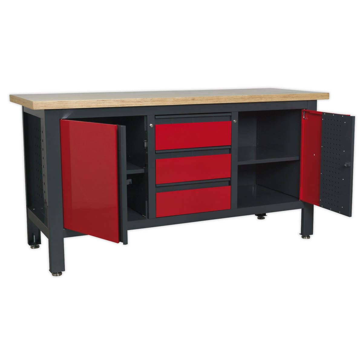 Sealey Workstation with 3 Drawers & 2 Cupboards