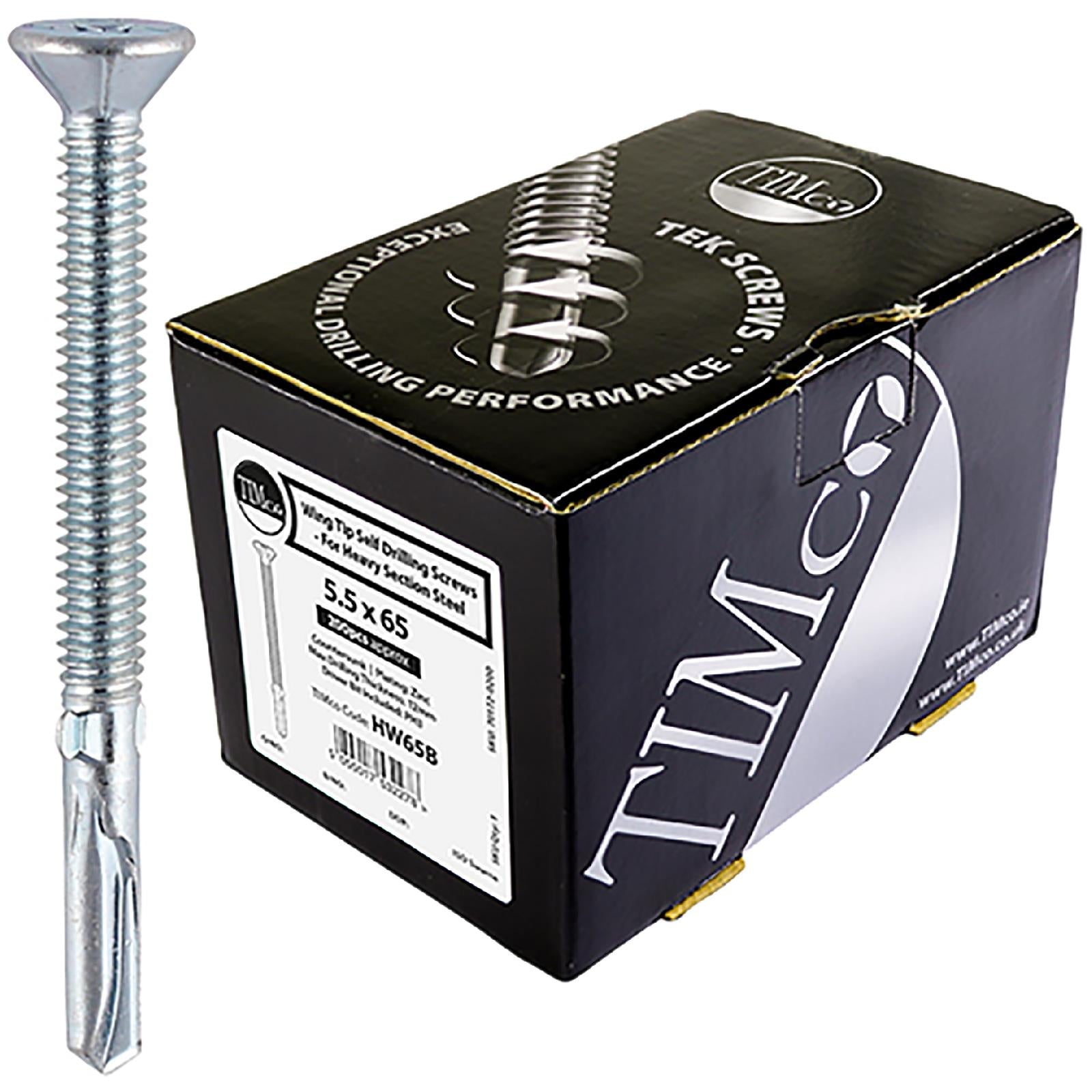 TIMCO Metal Construction TEK Screws Timber to Heavy Section Wing Tip Countersunk