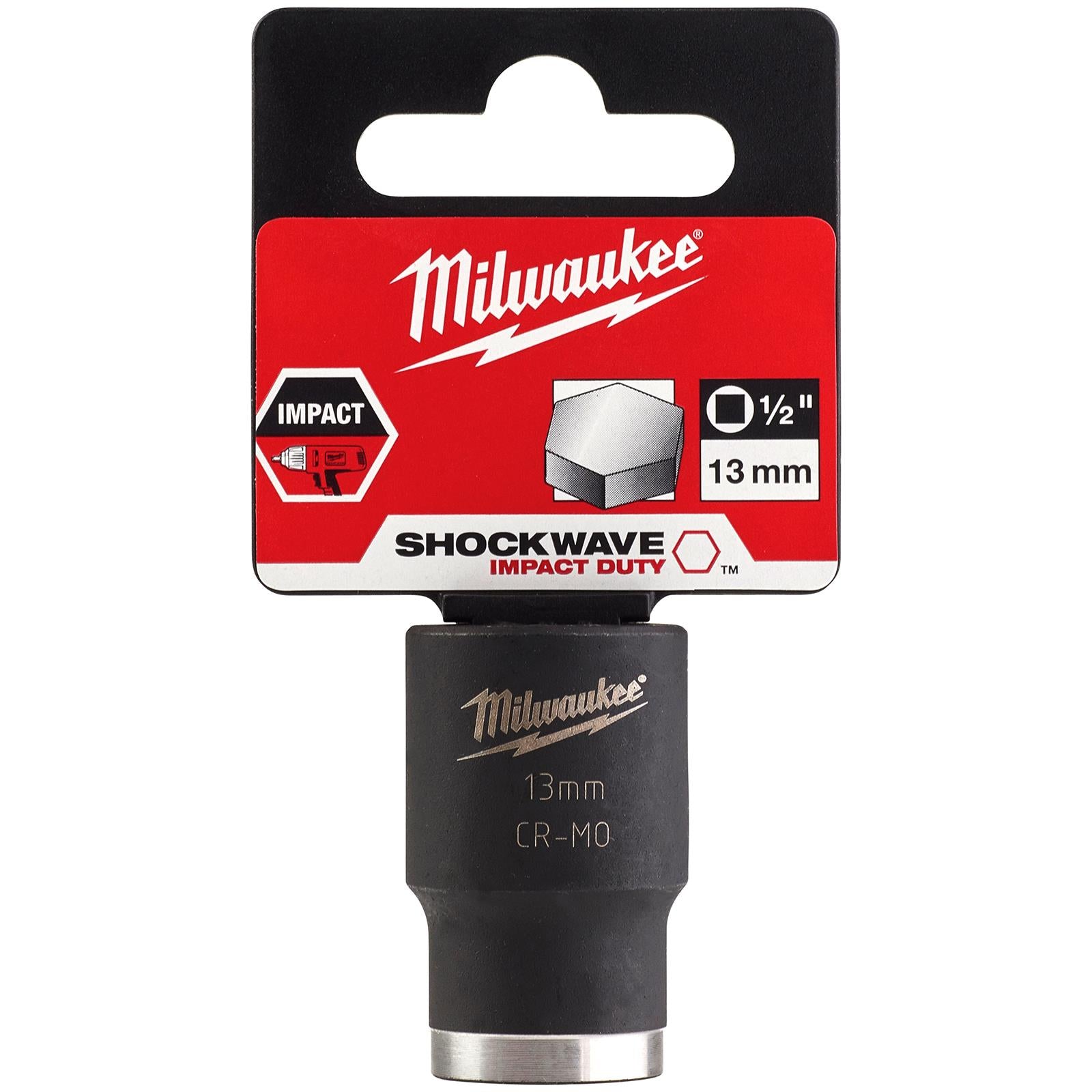Milwaukee Impact Sockets 1/2" Drive Shockwave Impact Duty