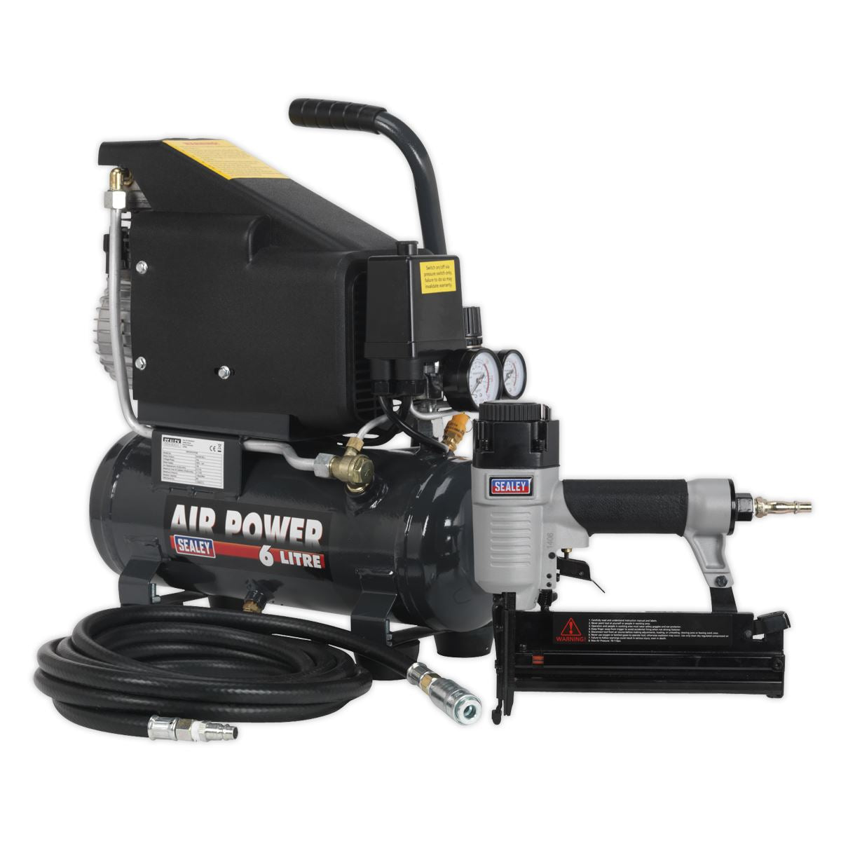 Air compressor and on sale staple gun