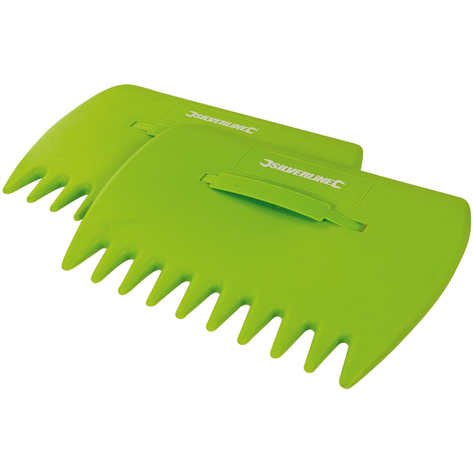 Silverline Leaf Collector 330x250mm Garden Waste Pronged Scoops Leaves