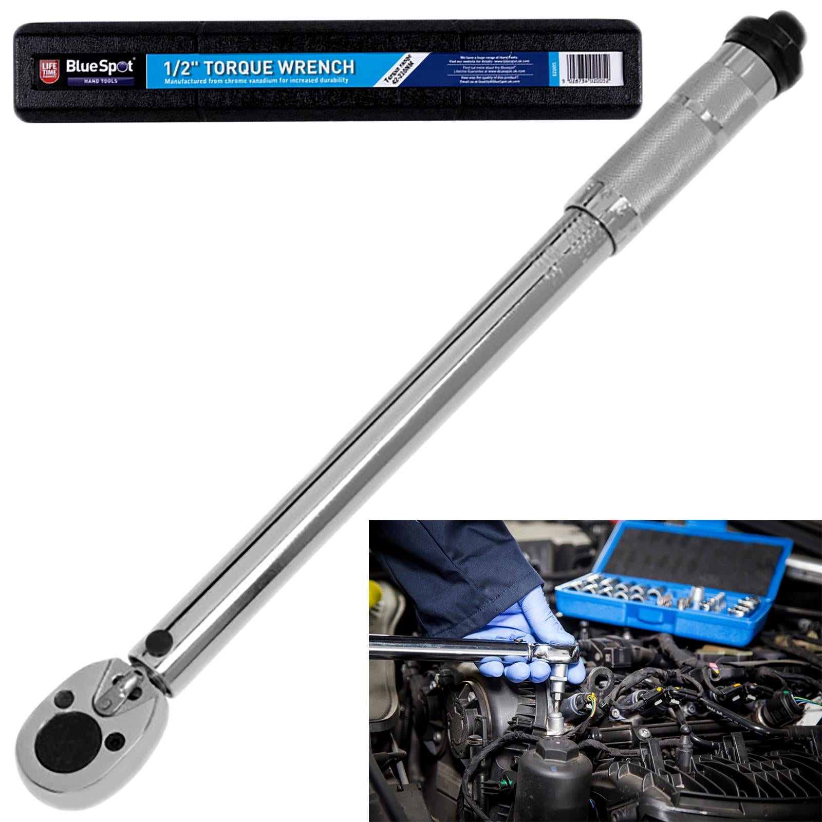 BlueSpot Calibrated Torque Wrench 1/2" Drive 42-210Nm