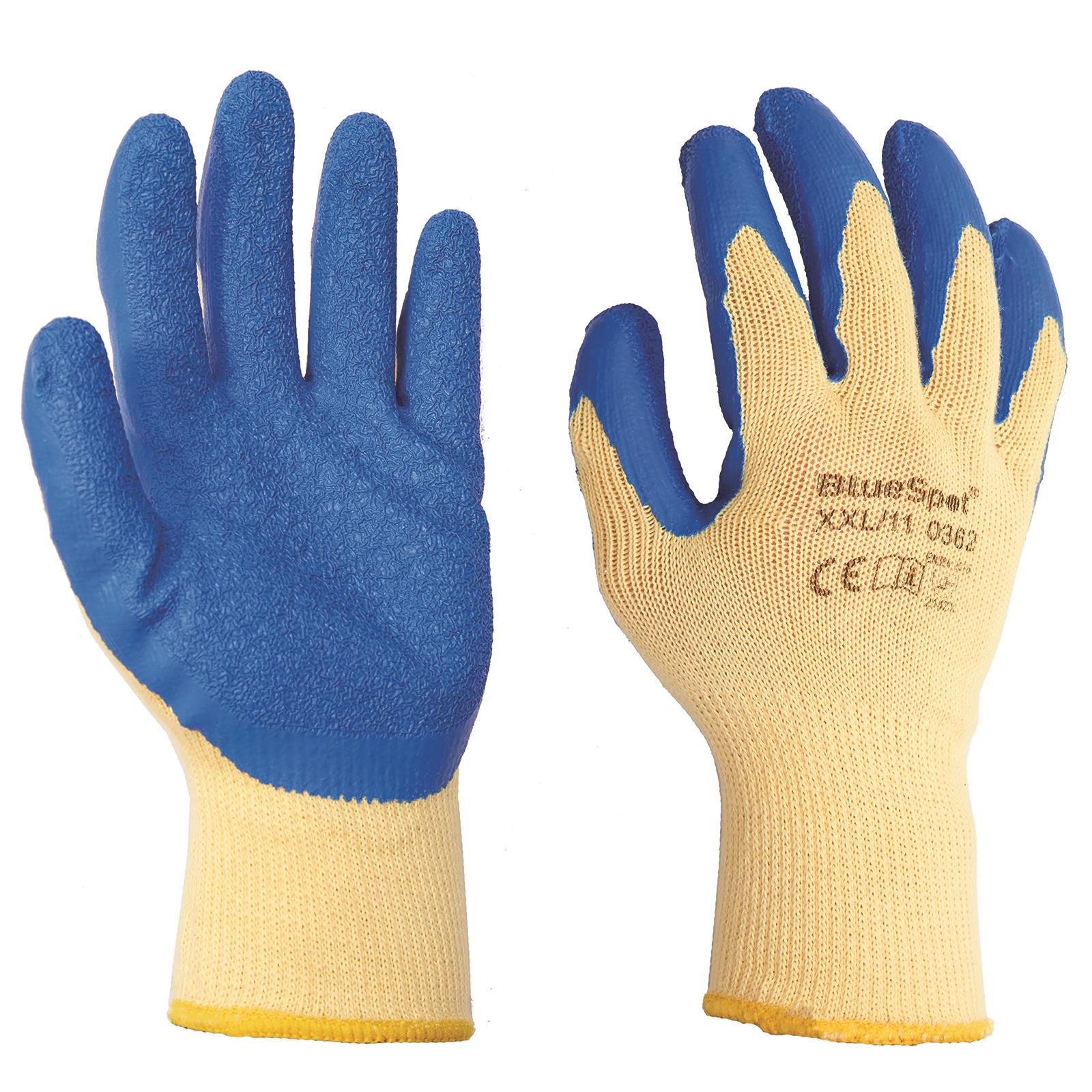 BlueSpot Latex Grip Gloves 1 Pair