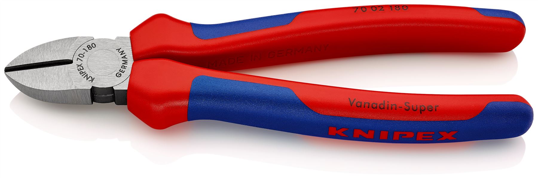 Knipex Diagonal Side Cutting Pliers 180mm Multi Component Grips 70 02 125