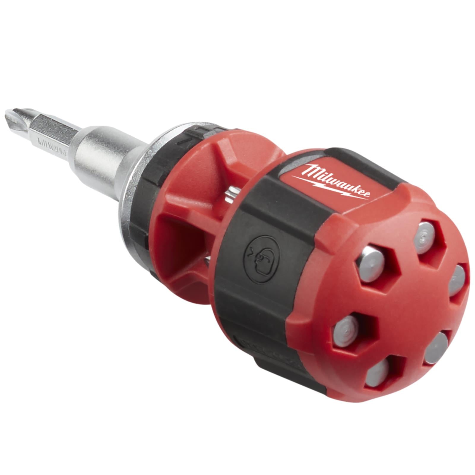 Milwaukee Compact Ratchet Screwdriver 8 in 1 Multi Bit Phillips Pozi Torx Slotted