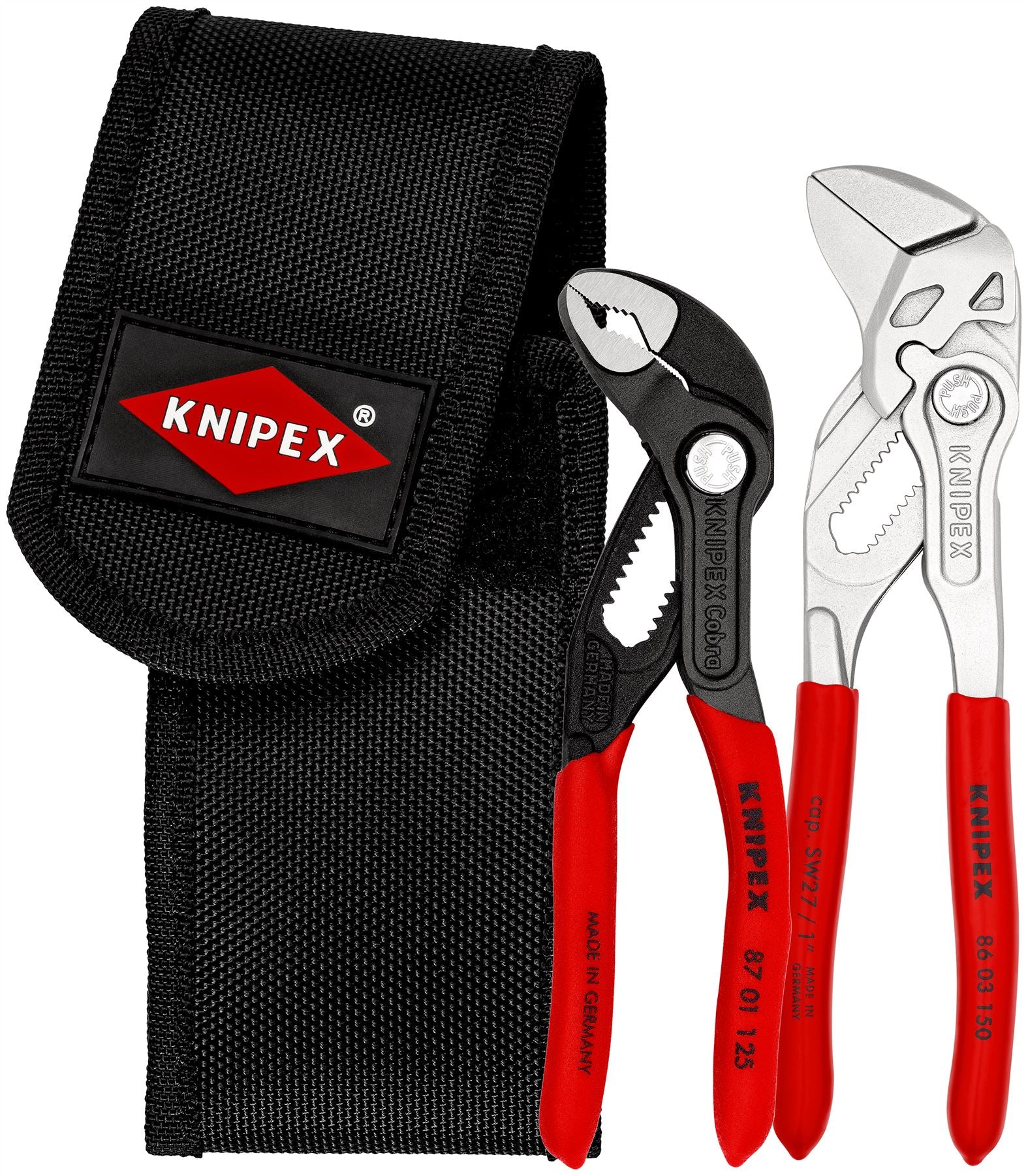 Knipex Mini Pliers Set in Belt Tool Pouch 2 Piece Set 00 20 72 V01