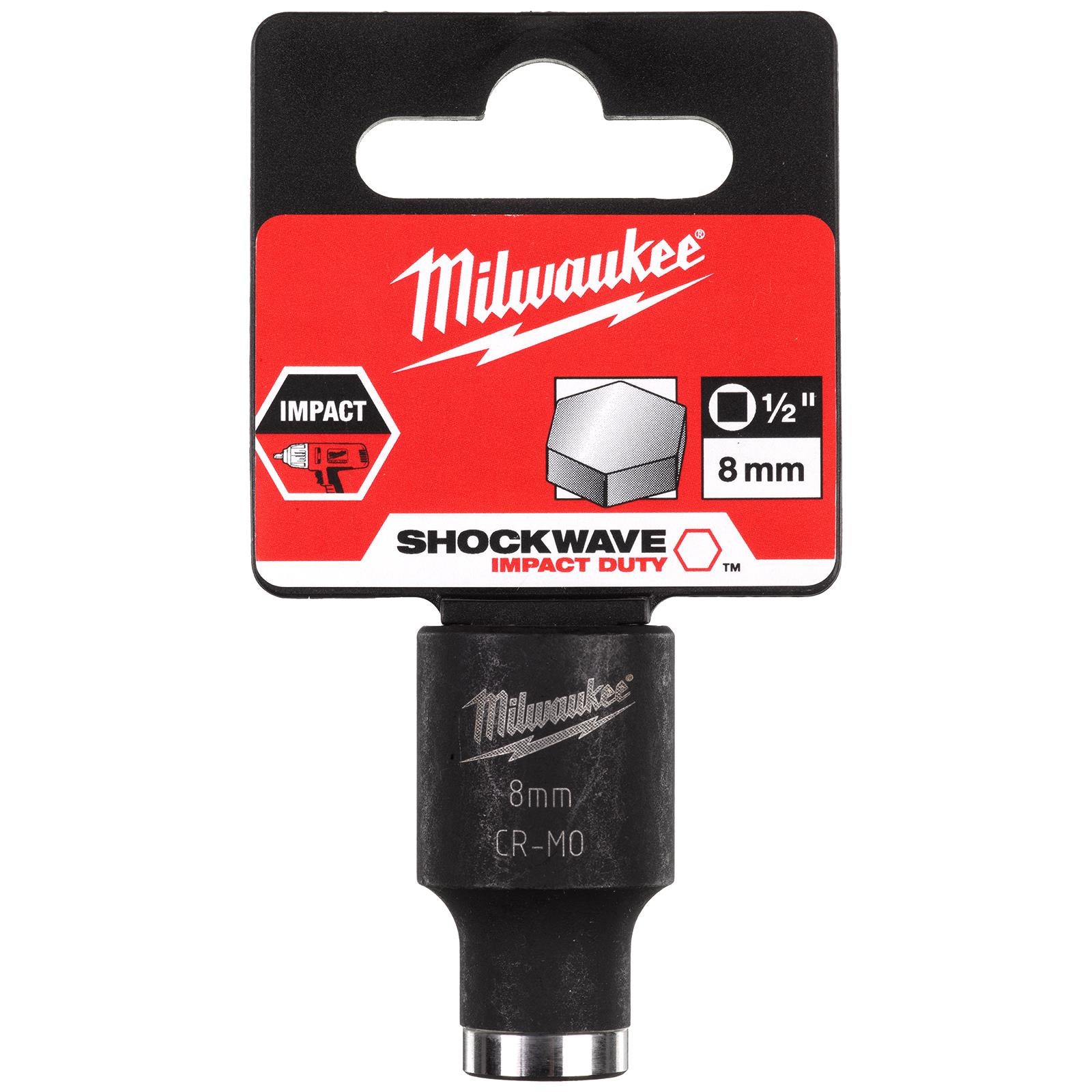 Milwaukee Impact Sockets 1/2" Drive Shockwave Impact Duty