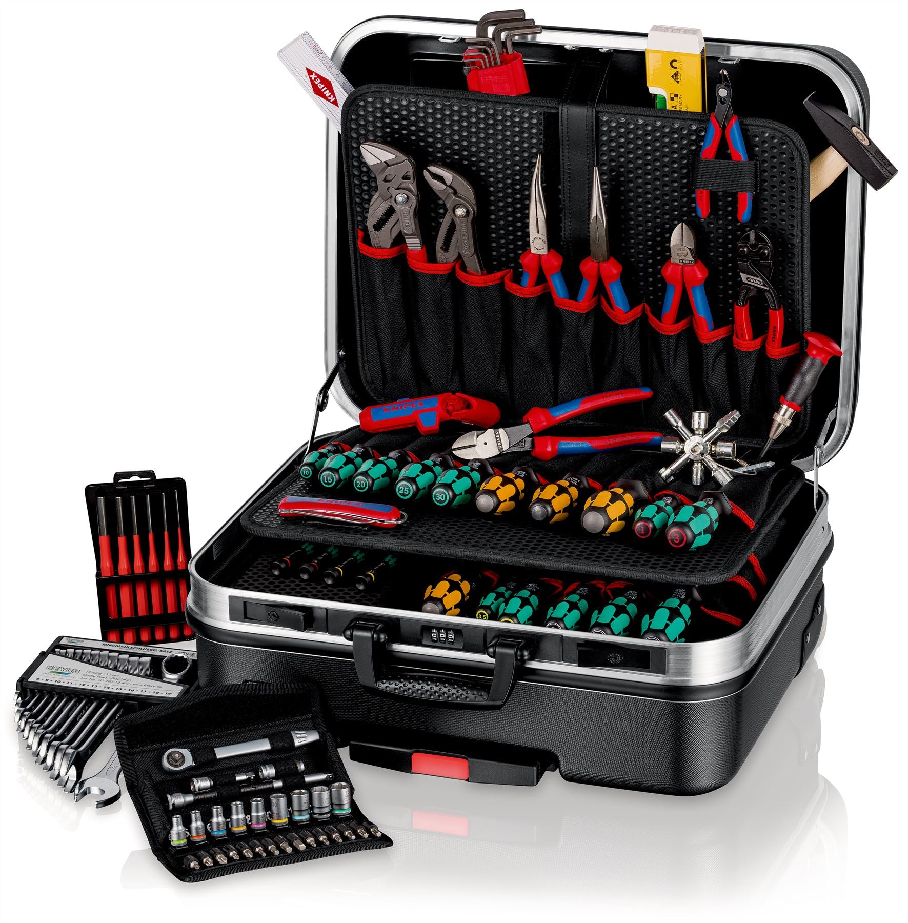 Knipex Tool Case BIG Basic Move Mechanic 79 Pieces with Wera Screwdrivers 00 21 06 M