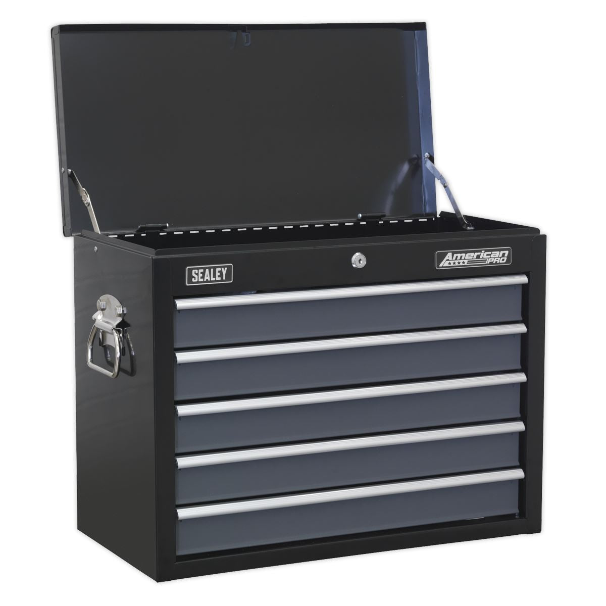 Sealey American Pro Topchest 5 Drawer with Ball-Bearing Slides - Black/Grey