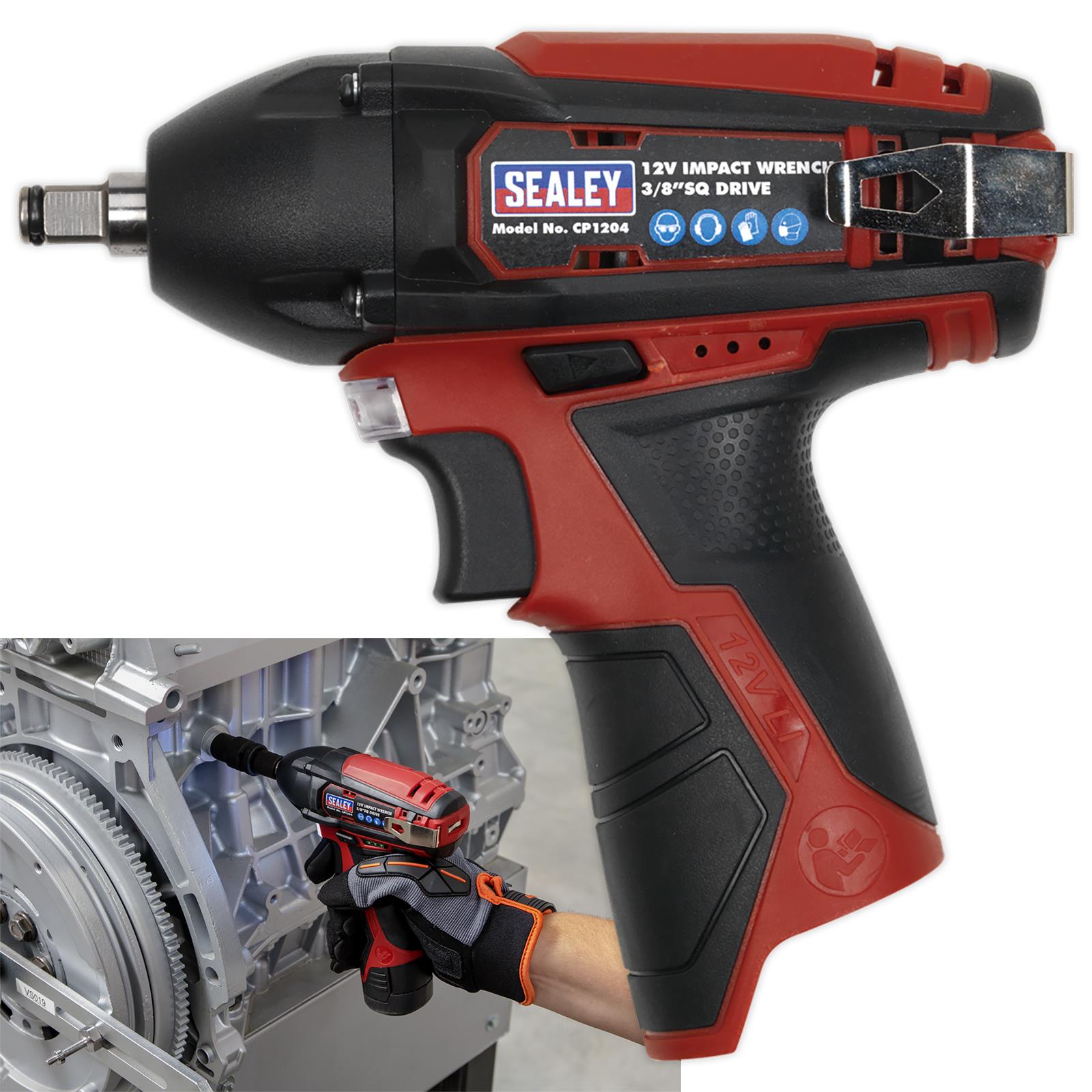 Sealey Cordless Impact Wrench 3/8"Sq Drive 12V SV12 Series - Body Only