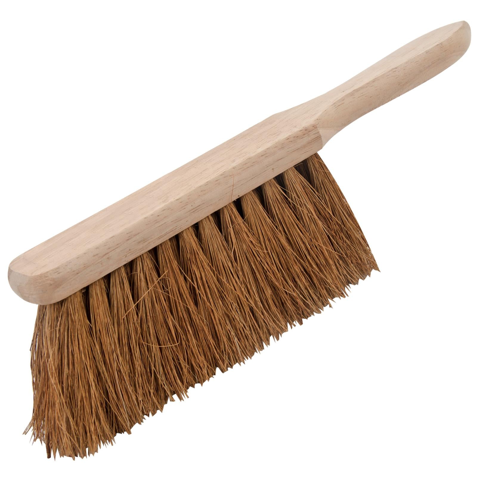 Silverline 12" Soft Coco Hand Brush Sweep Broom Clean Wooden Handle