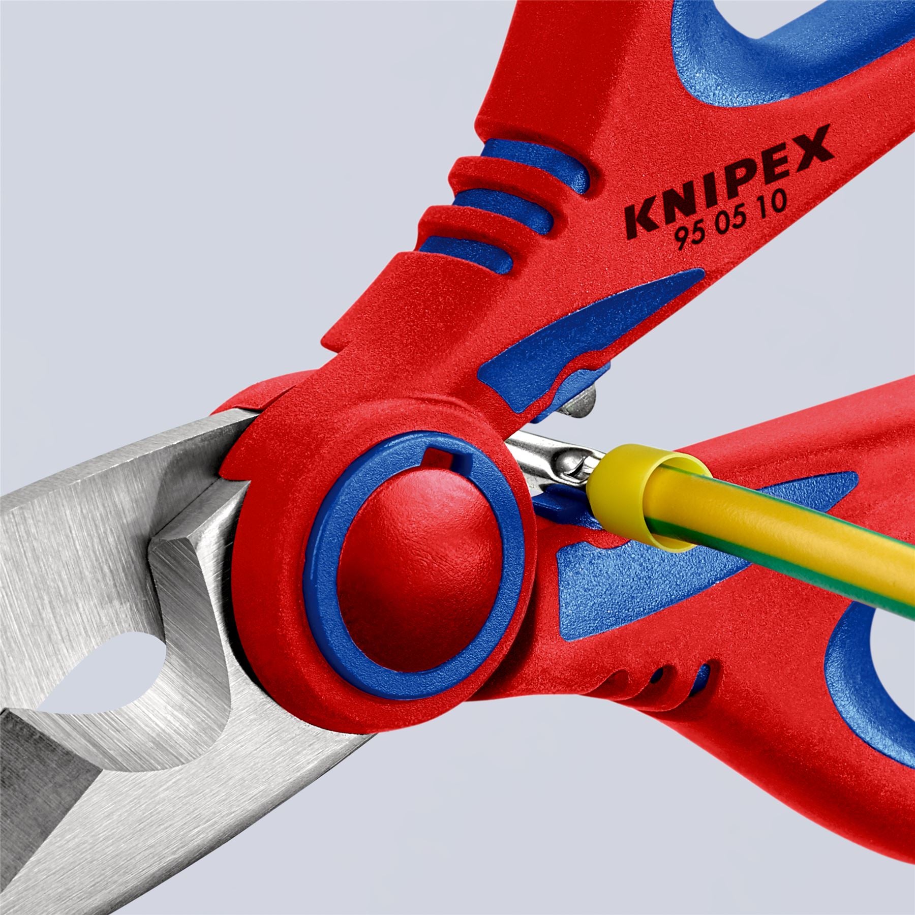 Knipex Electricians Shears 160mm Multi Component Grips 95 05 10 SB