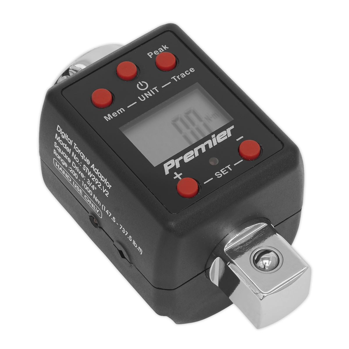 Sealey Premier Torque Adaptor Digital 3/4"Sq Drive 200-1000Nm(147.5-737.5lb.ft)