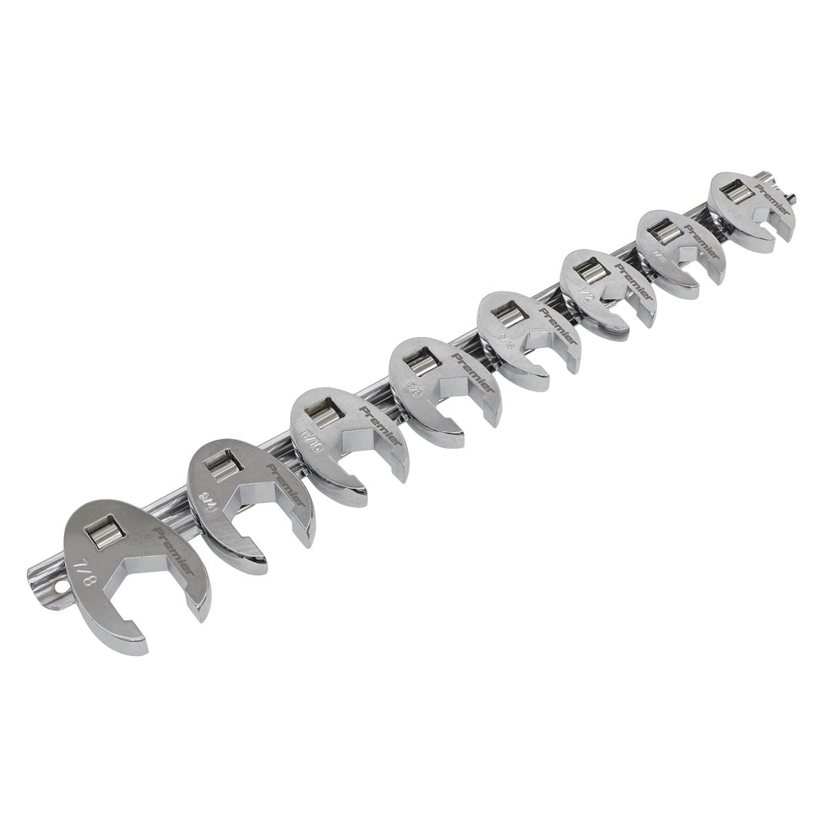 Sealey Premier Crow's Foot Spanner Set 8pc 3/8"Sq Drive Imperial