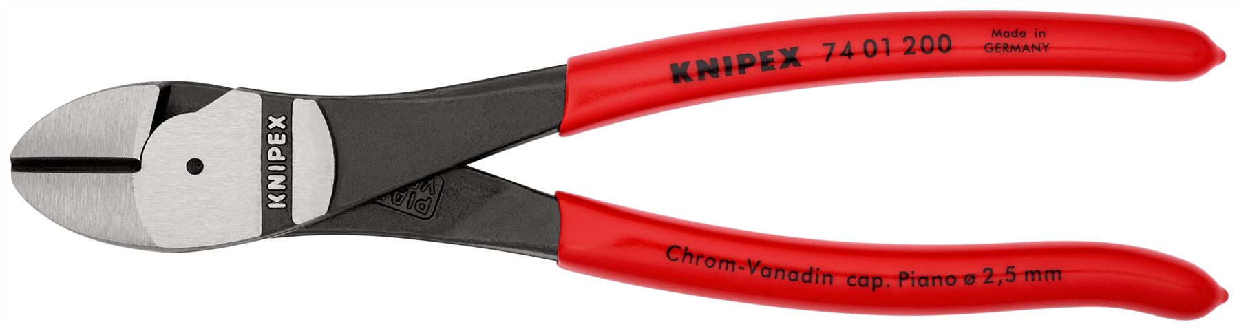 Knipex High Leverage Diagonal Side Cutting Pliers 200mm 74 01 200