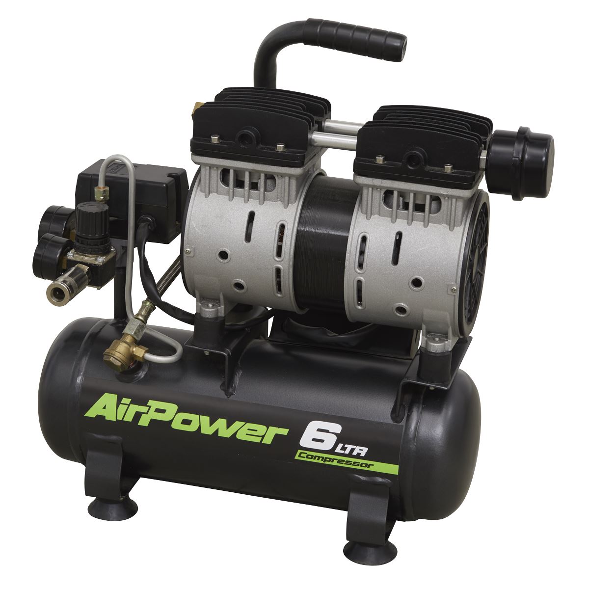 Sealey Low Noise Air Compressor 6L Direct Drive 0.7hp