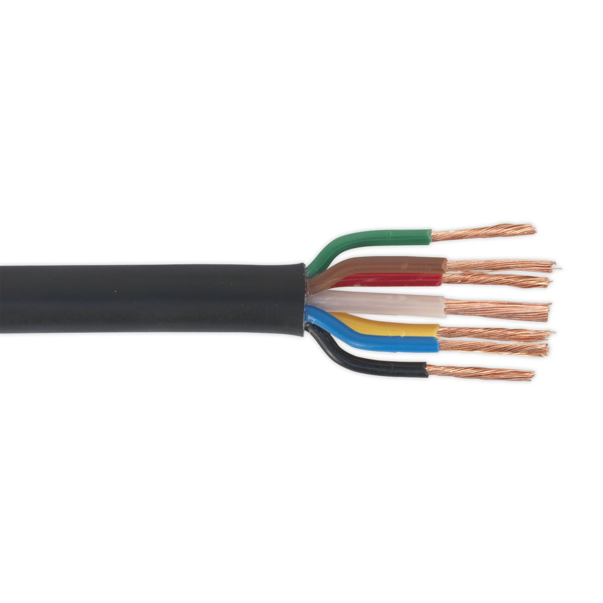 Sealey Automotive Cable Thin Wall 6 x 1mm² 32/0.20mm, 1 x 2mm² 28/0.30mm 30m Black