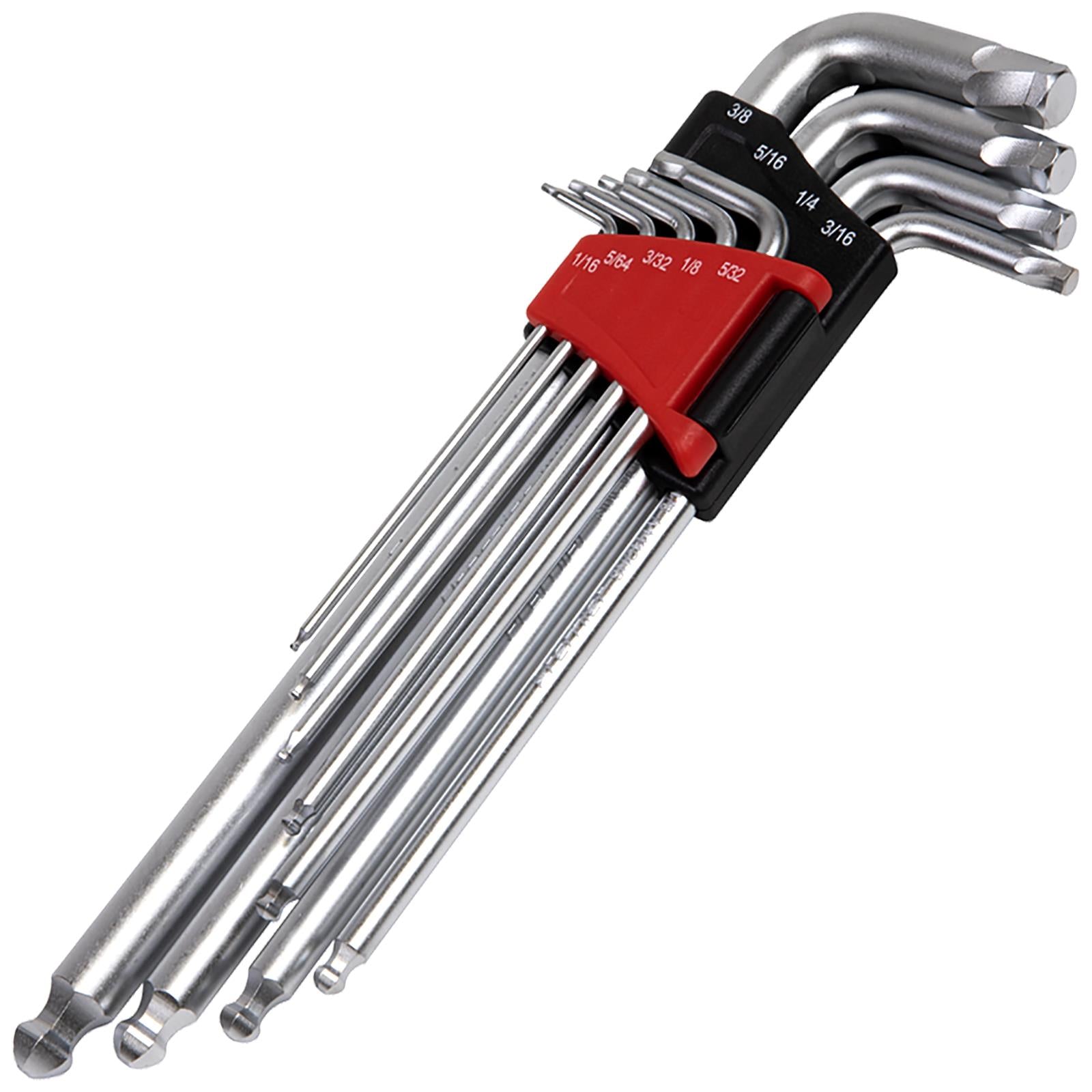 Sealey Ball End Hex Key Set Lock On 9 Piece 1/16"-3/8" Imperial Premier