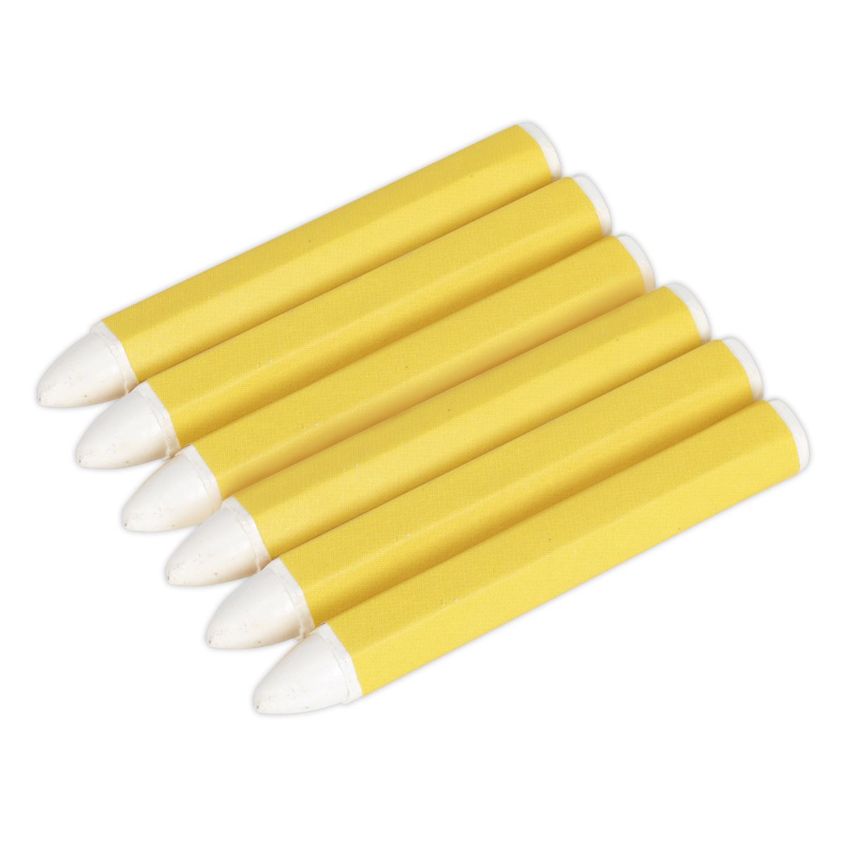 Sealey Tyre Marking Crayon - White Pack of 6