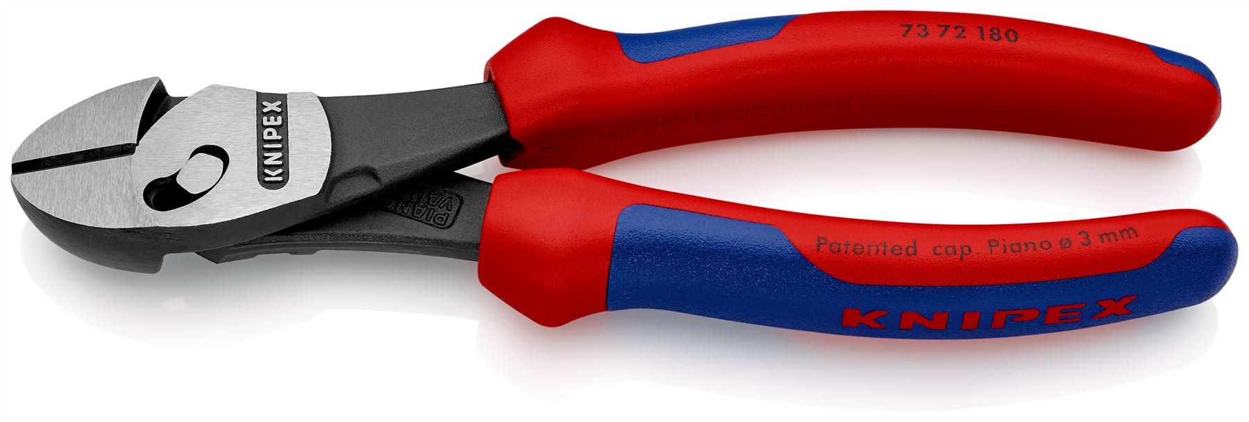 Knipex TwinForce High Performance Diagonal Cutters Cutting Pliers 180mm Multi Component Grips 73 72 180
