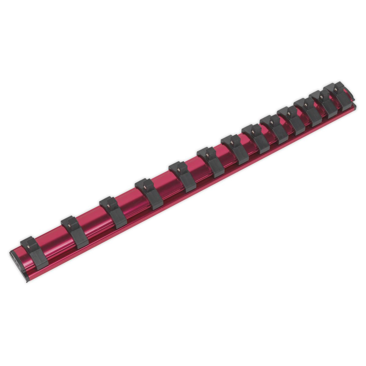 Sealey Premier Socket Retaining Rail Magnetic 1/4"Sq Drive 13 Clips