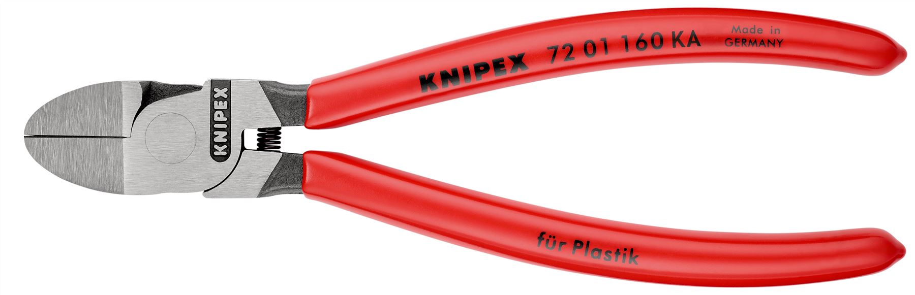 Knipex Diagonal Cutter for Plastics Round Head Pliers 160mm 72 01 160 KA