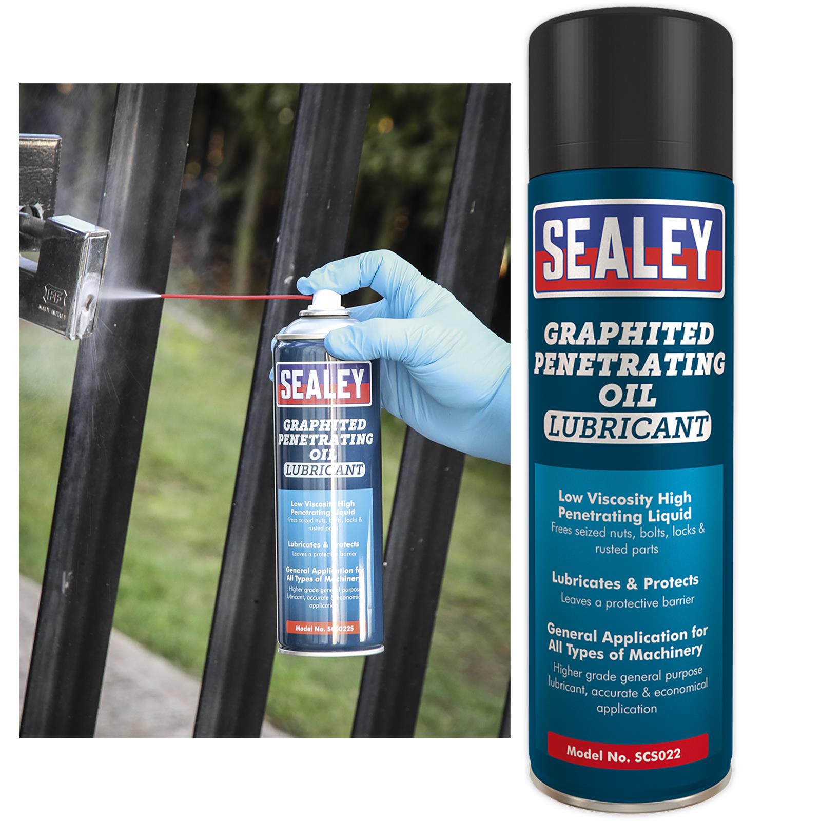 Sealey 500ml Graphited Penetrating Oil Lubricant Spray