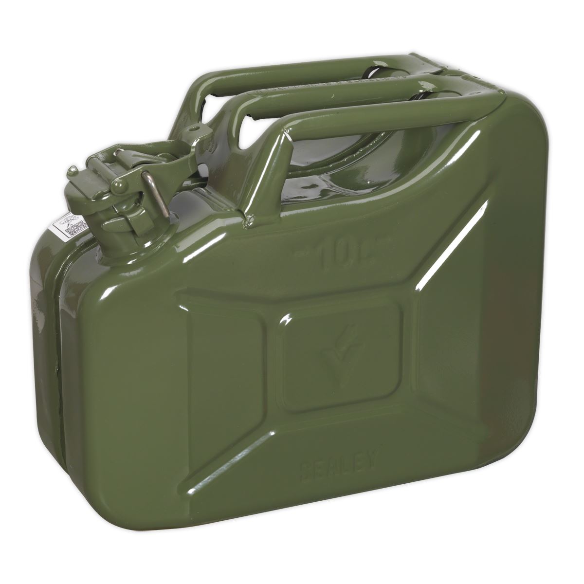 Sealey Jerry Can 10L Green Fuel Tank