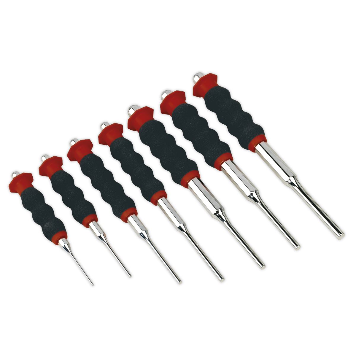 Sealey Premier Sheathed Parallel Pin Punch Set 7pc 2-8mm